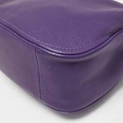 Pre Owned Kate Spade Purple Pebbled Leather Finley Hobo