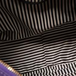 Pre Owned Kate Spade Purple Pebbled Leather Finley Hobo
