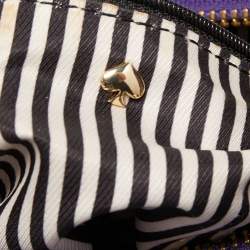 Pre Owned Kate Spade Purple Pebbled Leather Finley Hobo