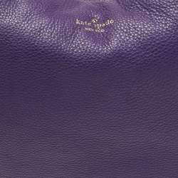 Pre Owned Kate Spade Purple Pebbled Leather Finley Hobo