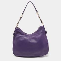 Pre Owned Kate Spade Purple Pebbled Leather Finley Hobo