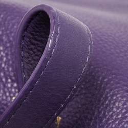 Pre Owned Kate Spade Purple Pebbled Leather Finley Hobo