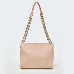Pre Owned Kate Spade Peach Leather Chain Shoulder Bag