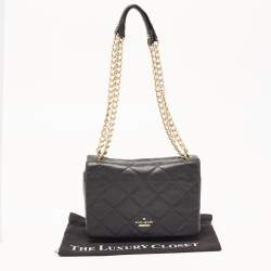 Pre Owned Kate Spade Black Leather Emerson Place Vivenna Shoulder Bag