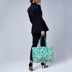 Pre Owned Kate Spade Multicolor Printed Leather Large Bird Party Molly Tote