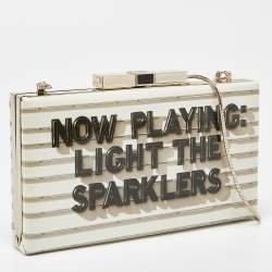 Pre Owned Kate Spade Beige Patent Leather Frame Clutch