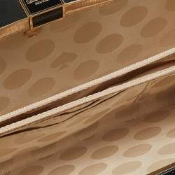 Pre Owned Kate Spade Beige Patent Leather Frame Clutch