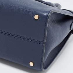 Pre Owned Kate Spade Dark Blue Leather Toujour Tote