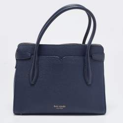 Pre Owned Kate Spade Dark Blue Leather Toujour Tote