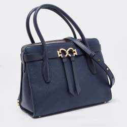 Pre Owned Kate Spade Dark Blue Leather Toujour Tote