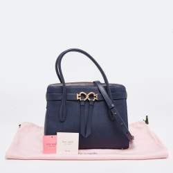 Pre Owned Kate Spade Dark Blue Leather Toujour Tote