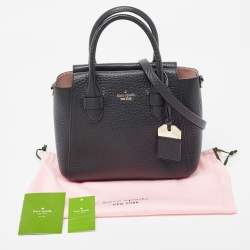 Kate Spade Black Leather Carter Street Kylie Satchel