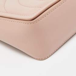 Pre Owned Kate Spade Flapper Pink Leather Medium Convertible Amelia Chain Shoulder Bag