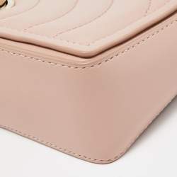 Pre Owned Kate Spade Flapper Pink Leather Medium Convertible Amelia Chain Shoulder Bag