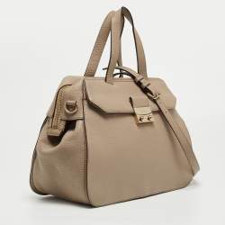 Pre Owned Kate Spade Beige Leather Alice Street Adriana Satchel