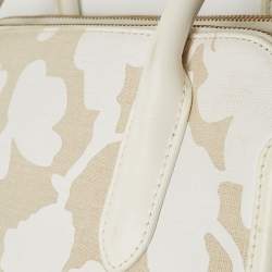 Kate Spade Off White/Beige Canvas And Leather Duncan Satchel