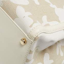 Kate Spade Off White/Beige Canvas And Leather Duncan Satchel