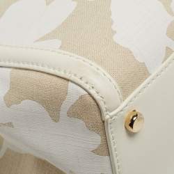 Kate Spade Off White/Beige Canvas And Leather Duncan Satchel