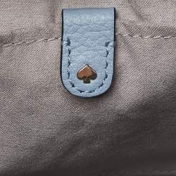 Pre Owned Kate Spade Blue Leather Zip Shoulder Bag