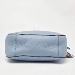 Pre Owned Kate Spade Blue Leather Zip Shoulder Bag