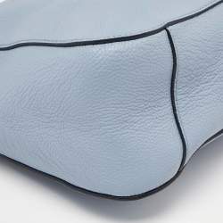 Pre Owned Kate Spade Blue Leather Zip Shoulder Bag