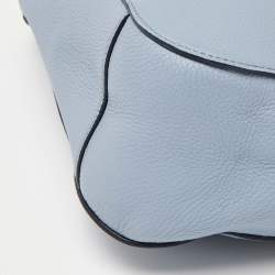 Pre Owned Kate Spade Blue Leather Zip Shoulder Bag