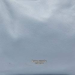 Pre Owned Kate Spade Blue Leather Zip Shoulder Bag