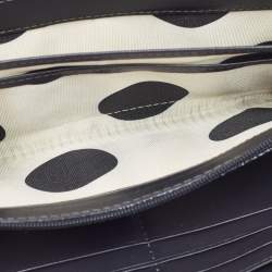 Pre Owned Kate Spade Blue Leather Zip Around Wallet