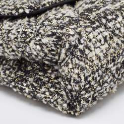 Pre Owned Kate Spade Black Tweed Natalia Flap Shoulder Bag