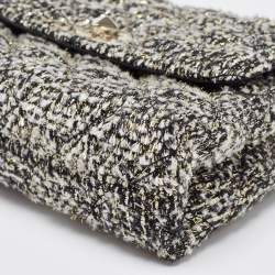 Pre Owned Kate Spade Black Tweed Natalia Flap Shoulder Bag