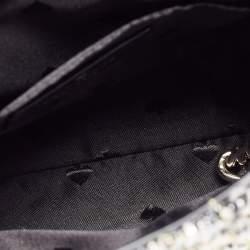 Pre Owned Kate Spade Black Tweed Natalia Flap Shoulder Bag