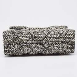 Pre Owned Kate Spade Black Tweed Natalia Flap Shoulder Bag