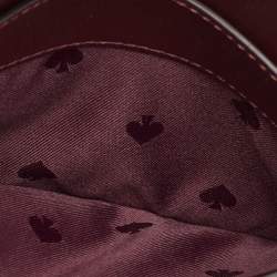 Pre Owned Kate Spade Burgundy Saffiano Leather Leila Continental Wallet