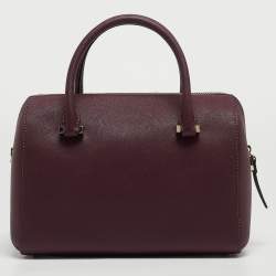 Kate Spade Burgundy Saffiano Leather Cameron Street Lane Satchel