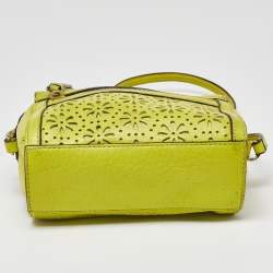 Kate Spade Green Leather Floral Lasercut Crossbody Bag 