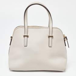 Pre Owned Kate Spade Grey Leather Cedar Street Maise Satchel