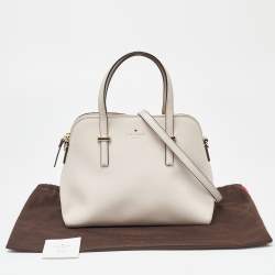 Pre Owned Kate Spade Grey Leather Cedar Street Maise Satchel