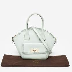 Pre Owned Kate Spade Mint Green Scalloped Leather Satchel