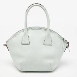 Pre Owned Kate Spade Mint Green Scalloped Leather Satchel