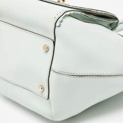 Pre Owned Kate Spade Mint Green Scalloped Leather Satchel