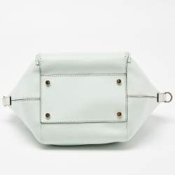 Pre Owned Kate Spade Mint Green Scalloped Leather Satchel