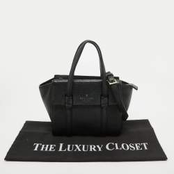 Pre Owned Kate Spade Black Leather Mini Daniels Drive Abigail Satchel 