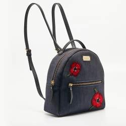 Pre Owned Kate Spade Blue Denim Grove Street Poppy Sammi Backpack