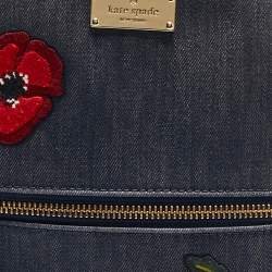 Pre Owned Kate Spade Blue Denim Grove Street Poppy Sammi Backpack