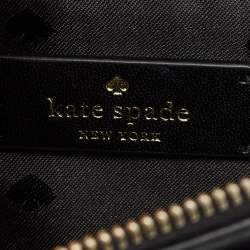 Kate Spade Black/Beige Leopard Print Leather Remi Flap Chain Crossbody Bag