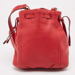 Kate Spade Red Leather Katie Bucket Crossbody Bag