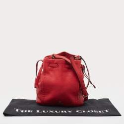 Kate Spade Red Leather Katie Bucket Crossbody Bag