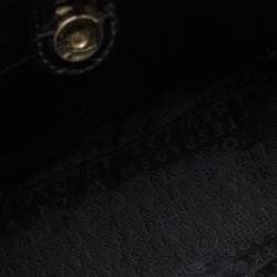 Pre Owned Kate Spade Black Croc Embossed Leather Tote