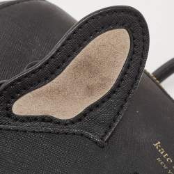 Pre Owned Kate Spade Black Leather French Bulldog Satchel