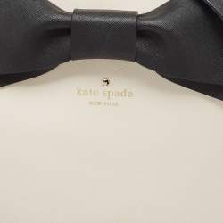 Kate Spade Black/White Leather Bow Tote